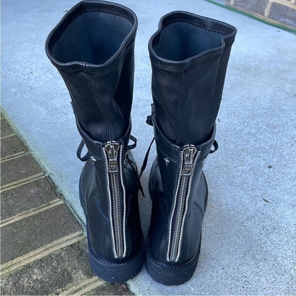 RTA Women's Black Lace Up Combat Boots. 100% Leather. US Size 11. - Picture 3 of 15